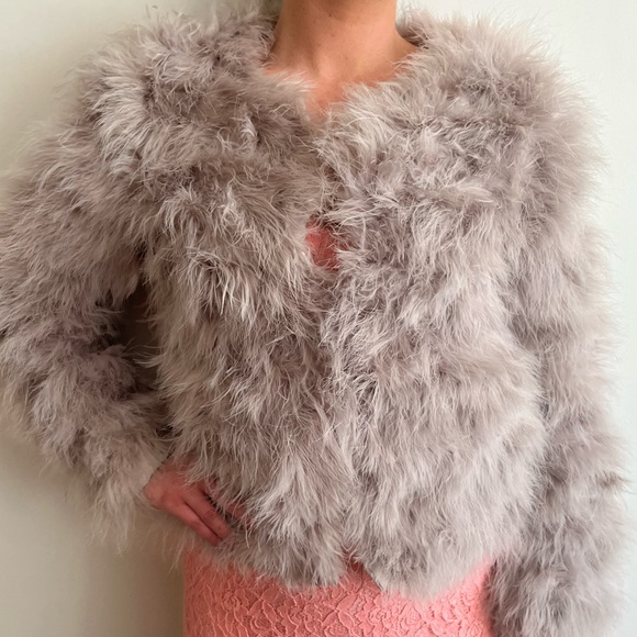 Ava Kriss Ostrich Feather Jacket - Picture 1 of 3